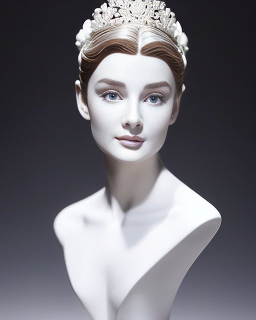 Digital Print: Marble Legacy: The Audrey Hepburn Bust, Digital Art Print, Gift, Decor