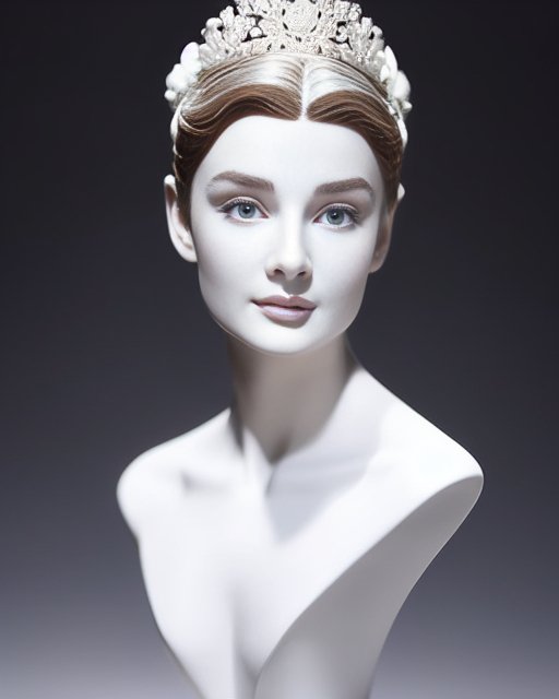 Digital Print: Marble Legacy: The Audrey Hepburn Bust – Digital 